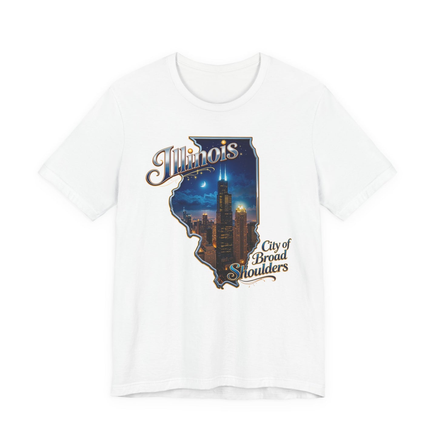 Illinois State Tee — 'City of Broad Shoulders' Chicago Skyline T-Shirt