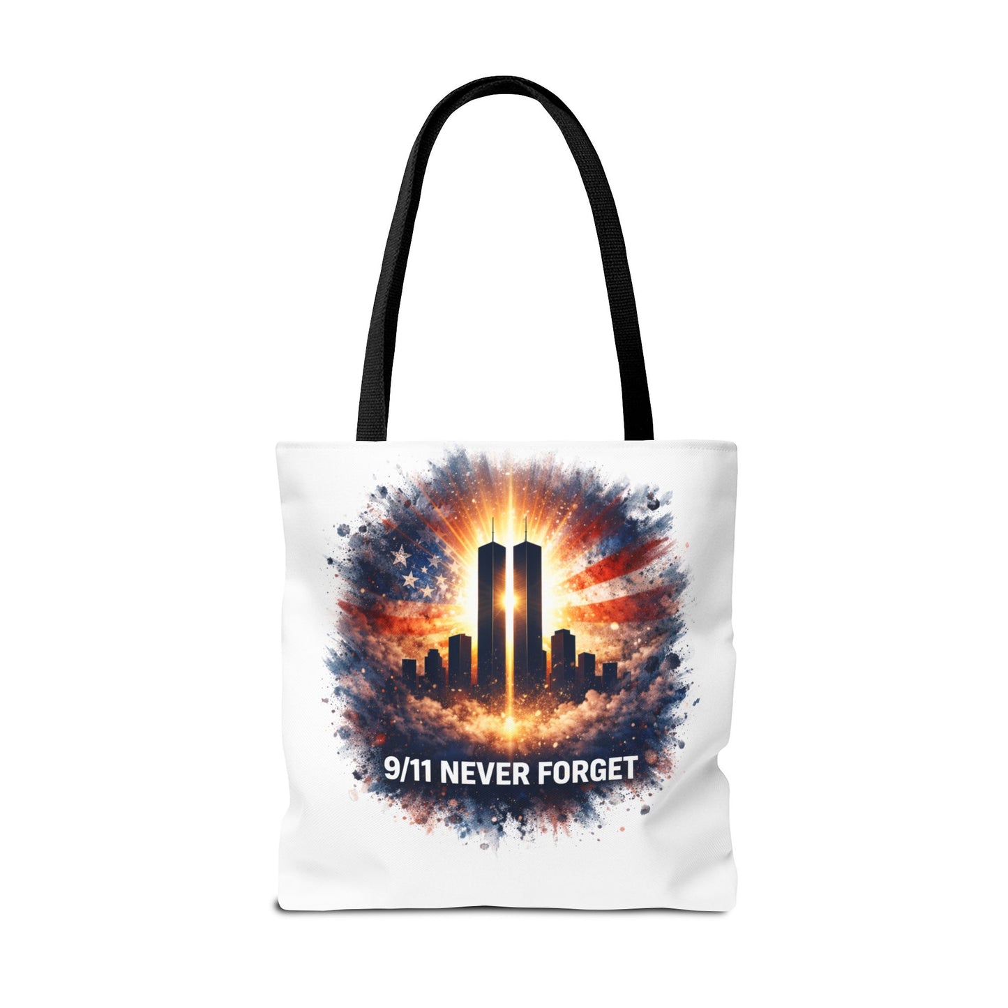 9/11 Never Forget Memorial Tote Bag — Twin Towers Tribute Tote