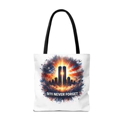 9/11 Never Forget Memorial Tote Bag — Twin Towers Tribute Tote