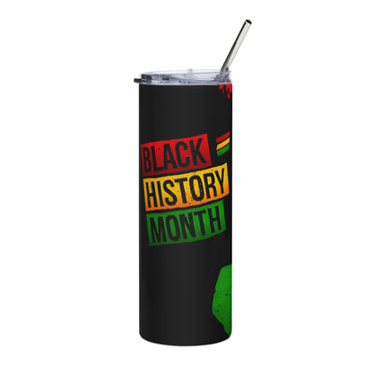Black History Month 20oz Stainless Steel Tumbler — Rasta Silhouette Travel Cup
