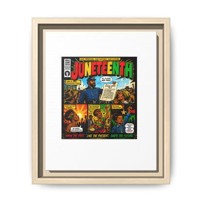 Juneteenth Comic Art Canvas - Framed Matte Wall Decor