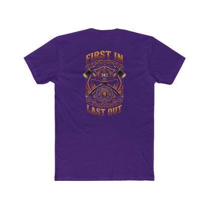 Firefighter T‑Shirt - "First In Last Out" Vintage Firefighter Crew Tee