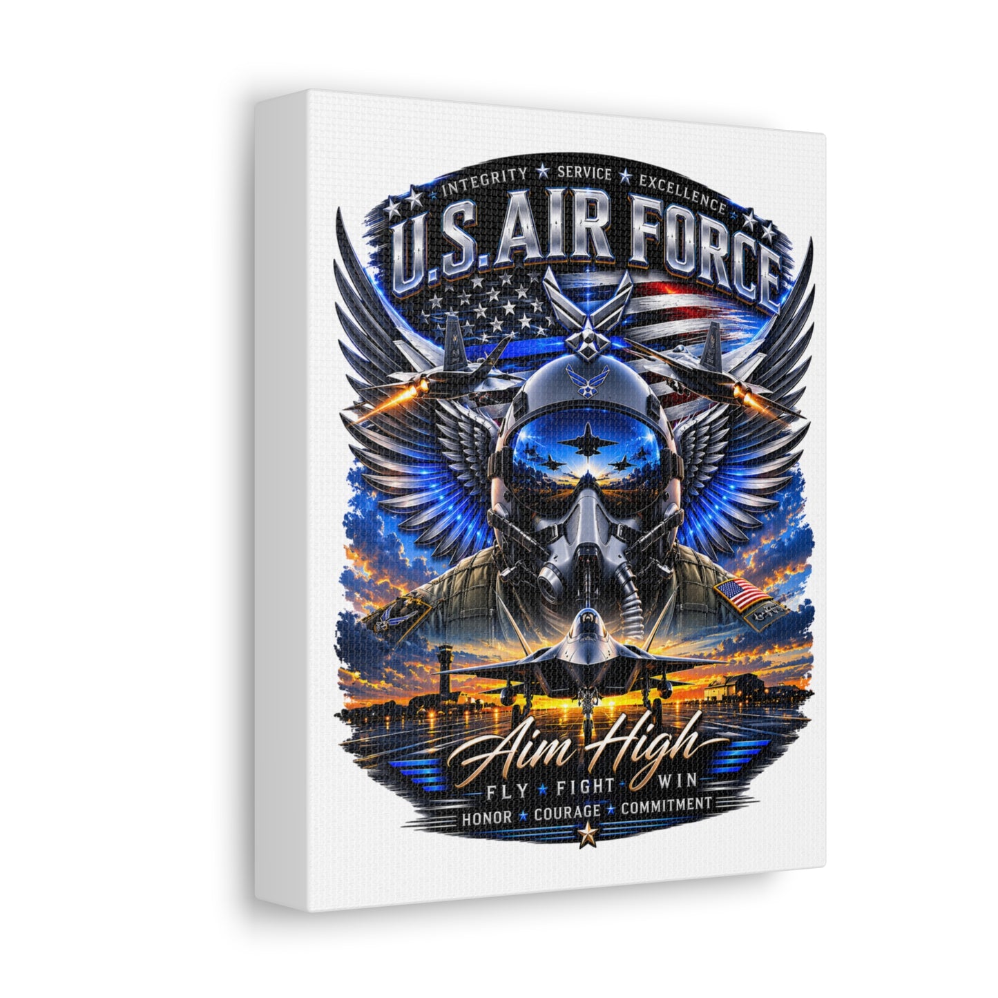 U.S. Air Force 'Aim High' Stretched Canvas - Military Aviation Wall Art