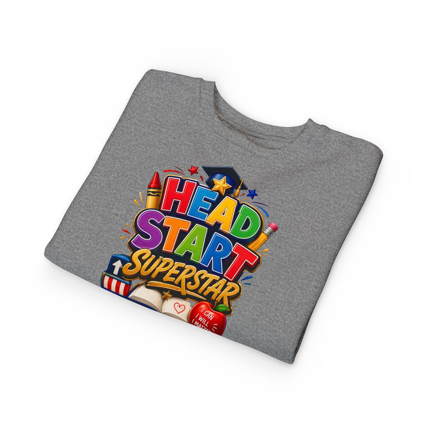 Head Start Superstar Toddler Sweatshirt — Colorful Preschool Graduation Gift