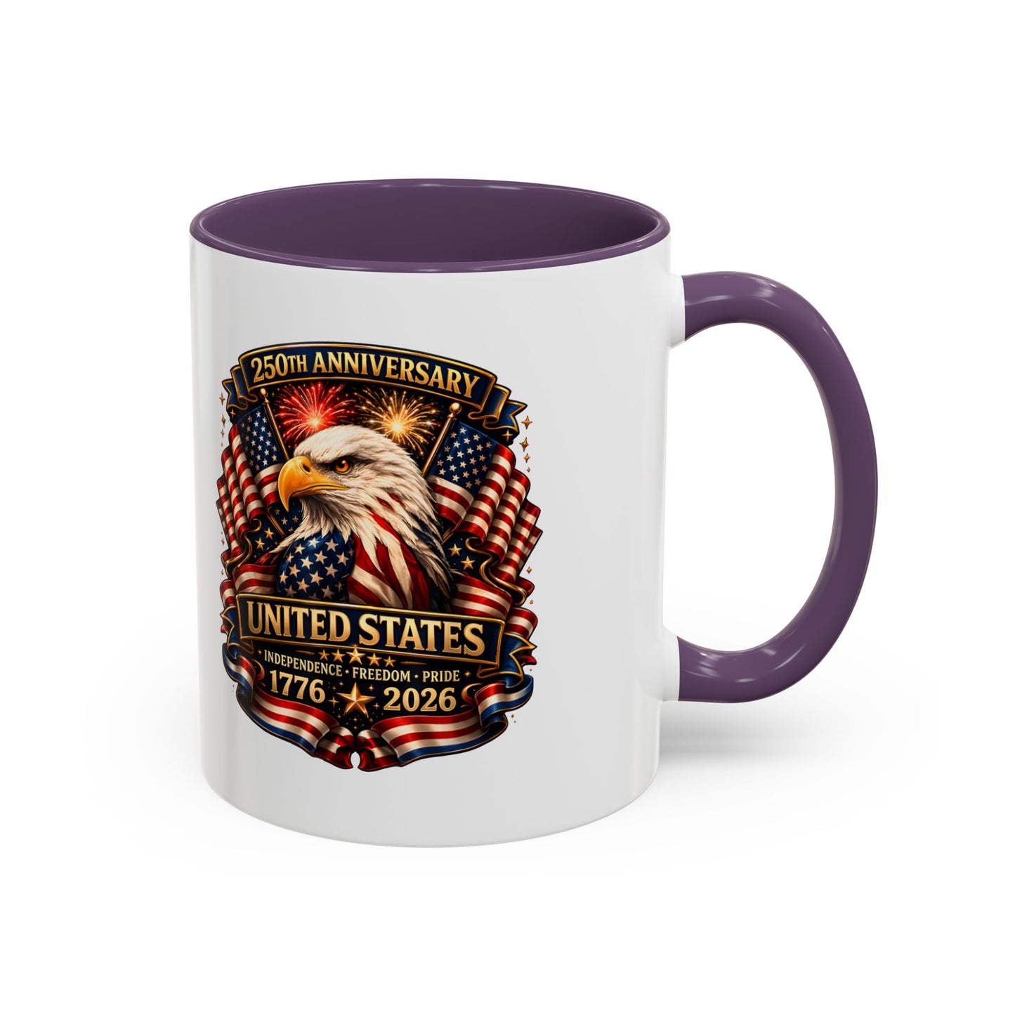 Patriotic Eagle Coffee Mug - United States 250th Anniversary 1776-2026