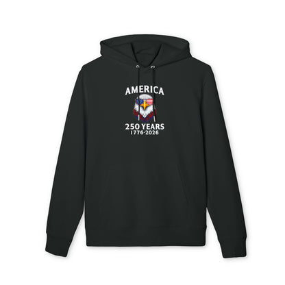 America 250 Years Hoodie — Patriotic Bald Eagle 1776–2026 Commemorative Sweatshirt