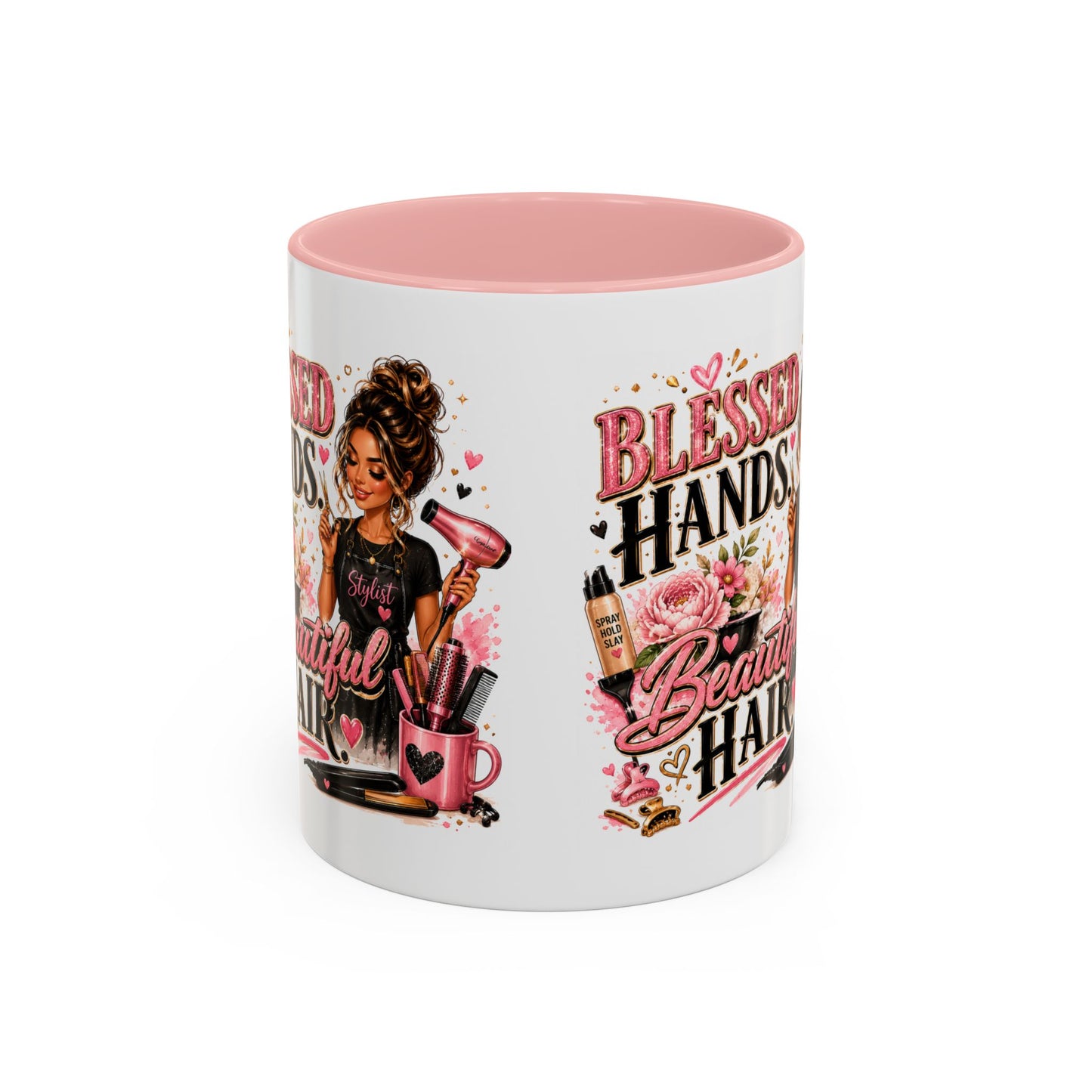 Blessed Hands Beautiful Hair Coffee Mug — Stylist Barber Hairdresser Gift