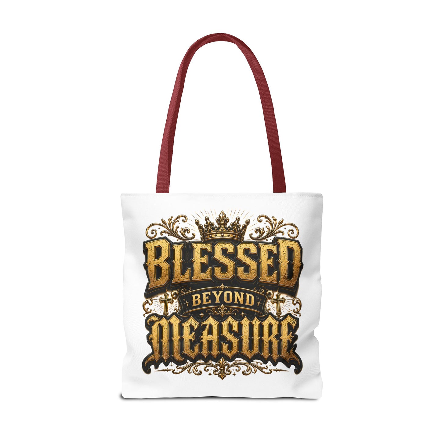 Blessed Beyond Measure Tote Bag — Inspirational Faith Canvas Tote