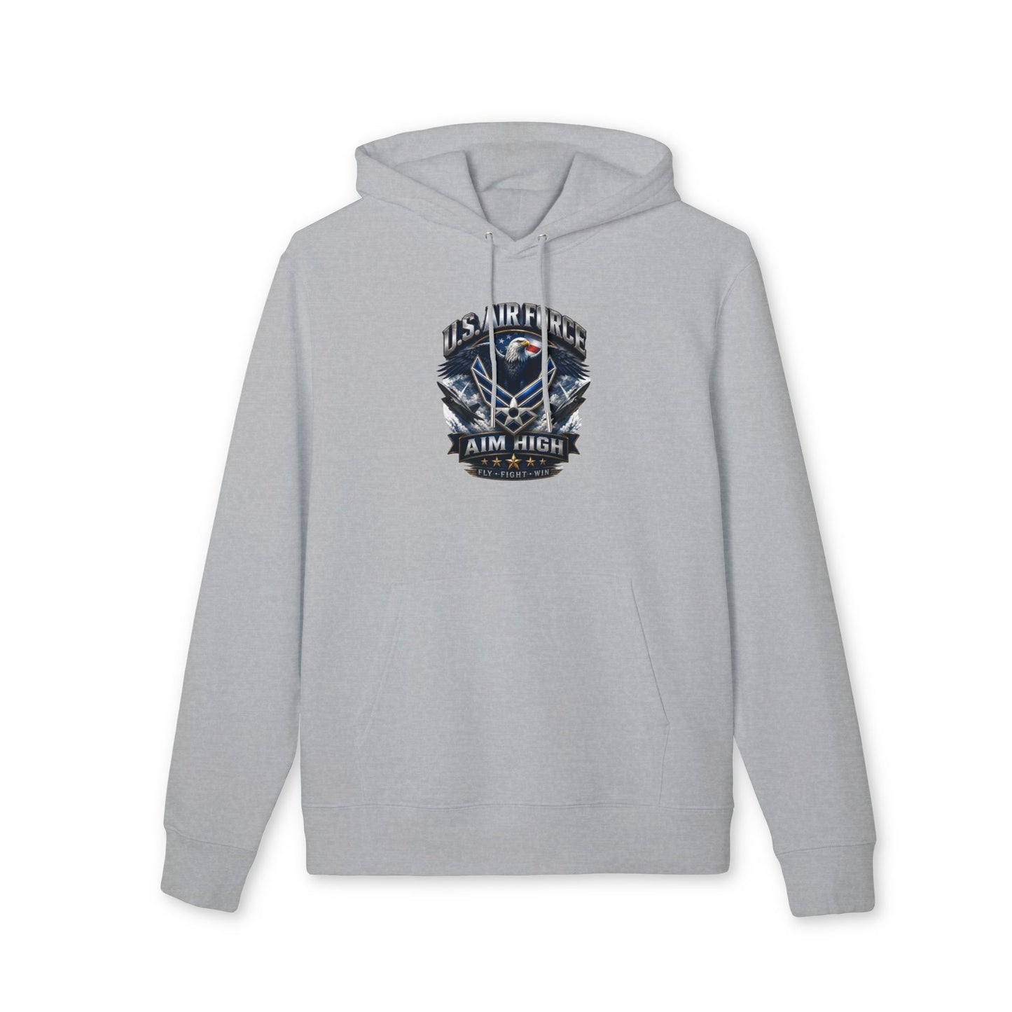 Air Force Hoodie - "Aim High" Vintage Military Crew Pullover