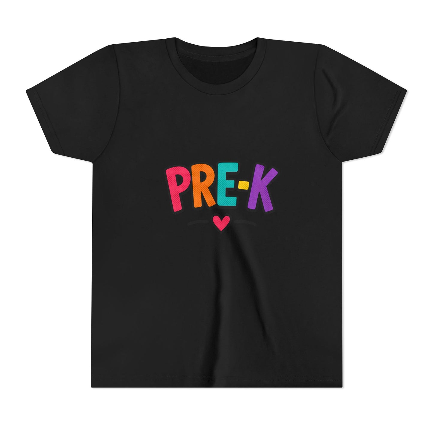 Pre-K Kids Tee — Colorful Heart Preschool Shirt for Boys & Girls