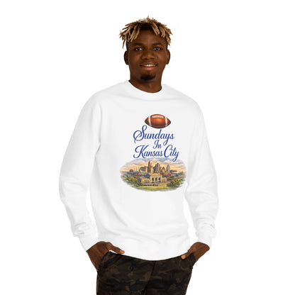 Sundays in Kansas City Sweatshirt — Vintage Skyline Football Crewneck