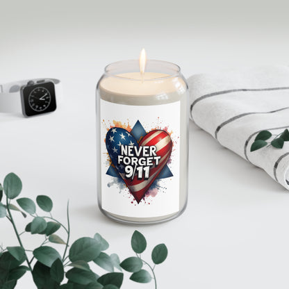 Never Forget 9/11 Memorial Soy Candle — 13.75 oz Scented Tribute