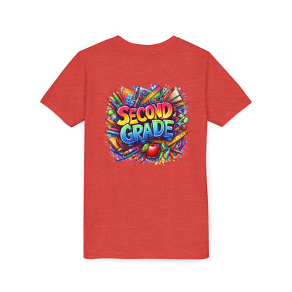 Second Grade Youth Tee — Colorful Back-to-School Kids T-Shirt