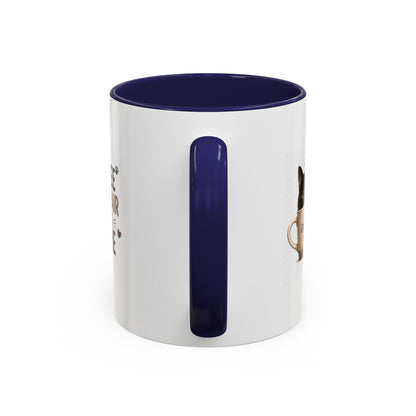 Coffee & Cat Hair Mug — "Coffee, Cat Hair, Don't Care" Accent Ceramic Coffee Mug (11/15oz)