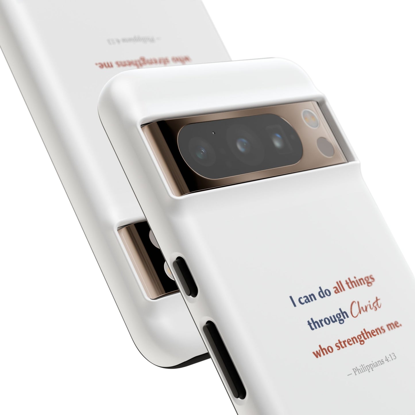 Christian Phone Case – “I Can Do All Things Through Christ” Inspirational Tough Case