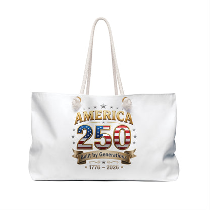 America 250 Weekender Bag — 1776–2026 Patriotic Travel Tote