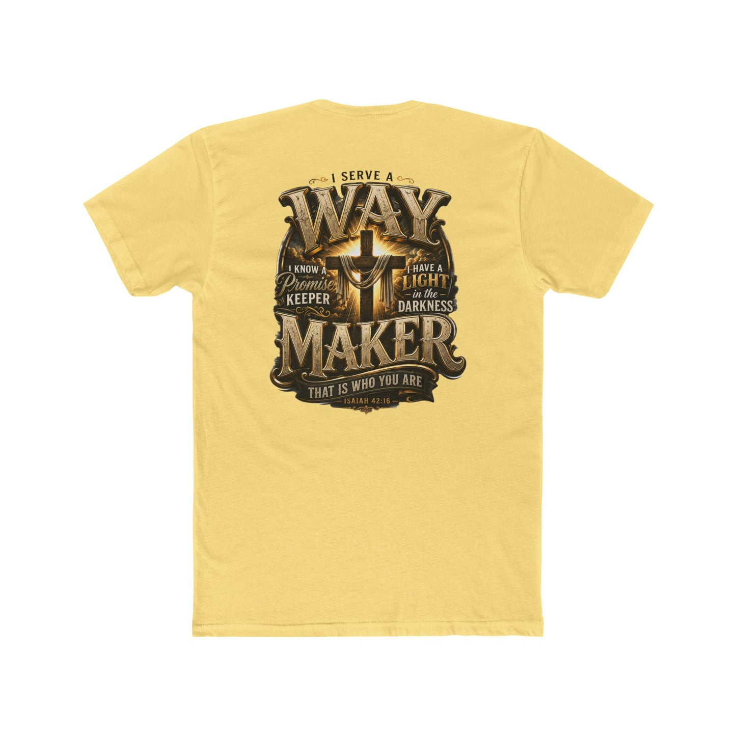Waymaker T-Shirt — Christian Faith Graphic Tee with Cross and Inspirational Verse