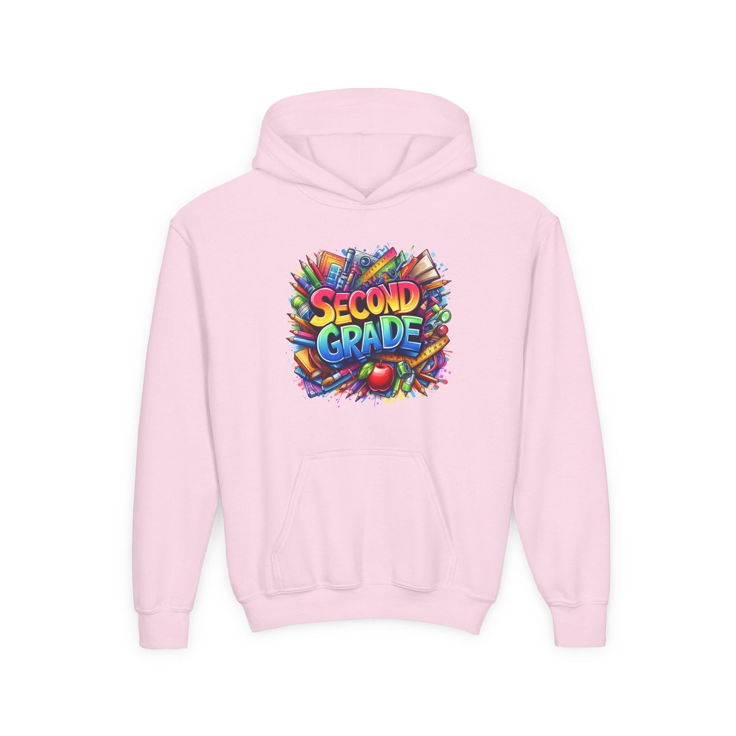 Second Grade Kids Hoodie — Colorful School Day Pullover