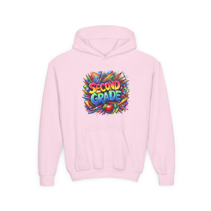 Second Grade Kids Hoodie — Colorful School Day Pullover