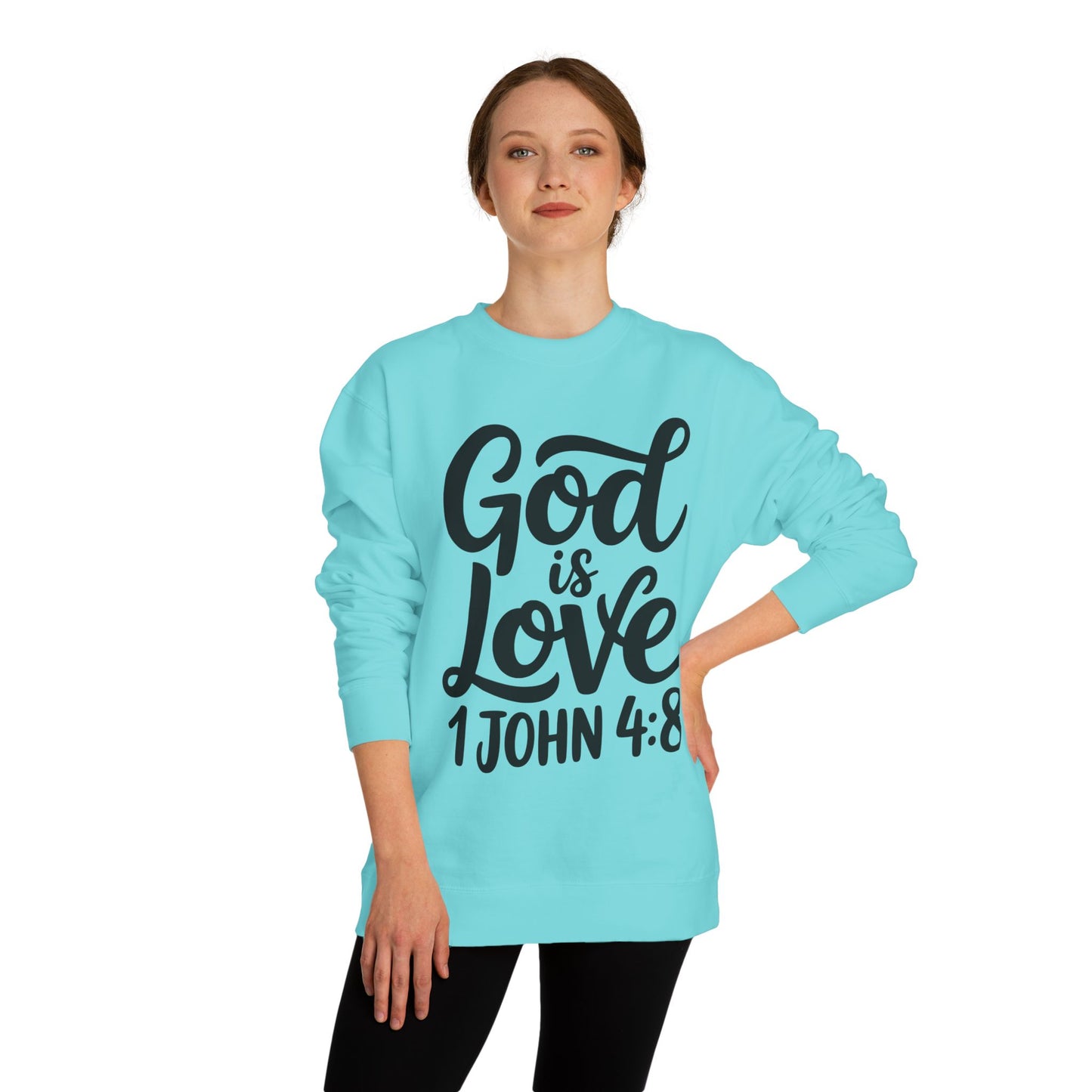God Is Love Sweatshirt — 1 John 4:8 Christian Crewneck