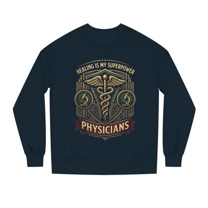 Physicians Caduceus Sweatshirt — "Healing Is My Superpower" Medical Crewneck