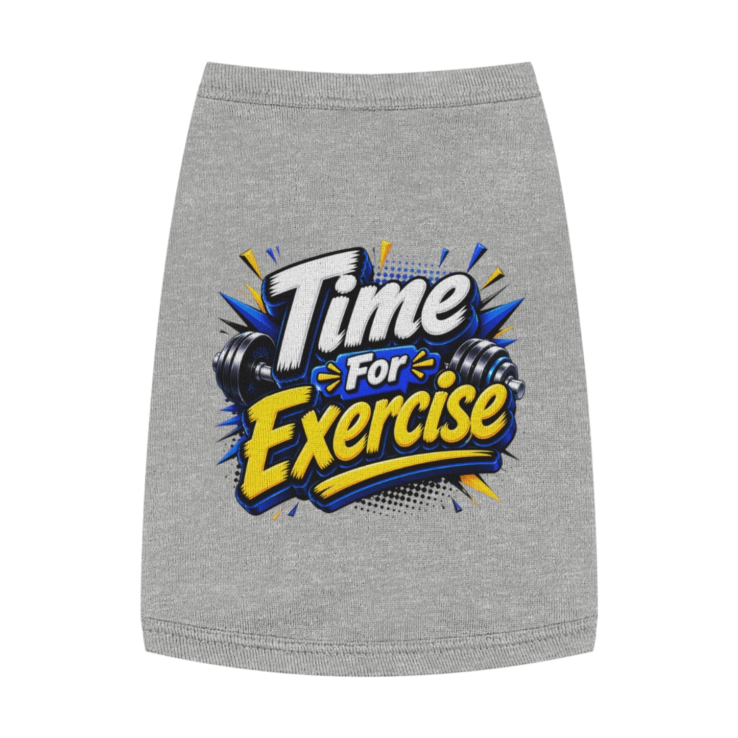 Pet Tank Top — "Time For Exercise" Dog Workout Tee