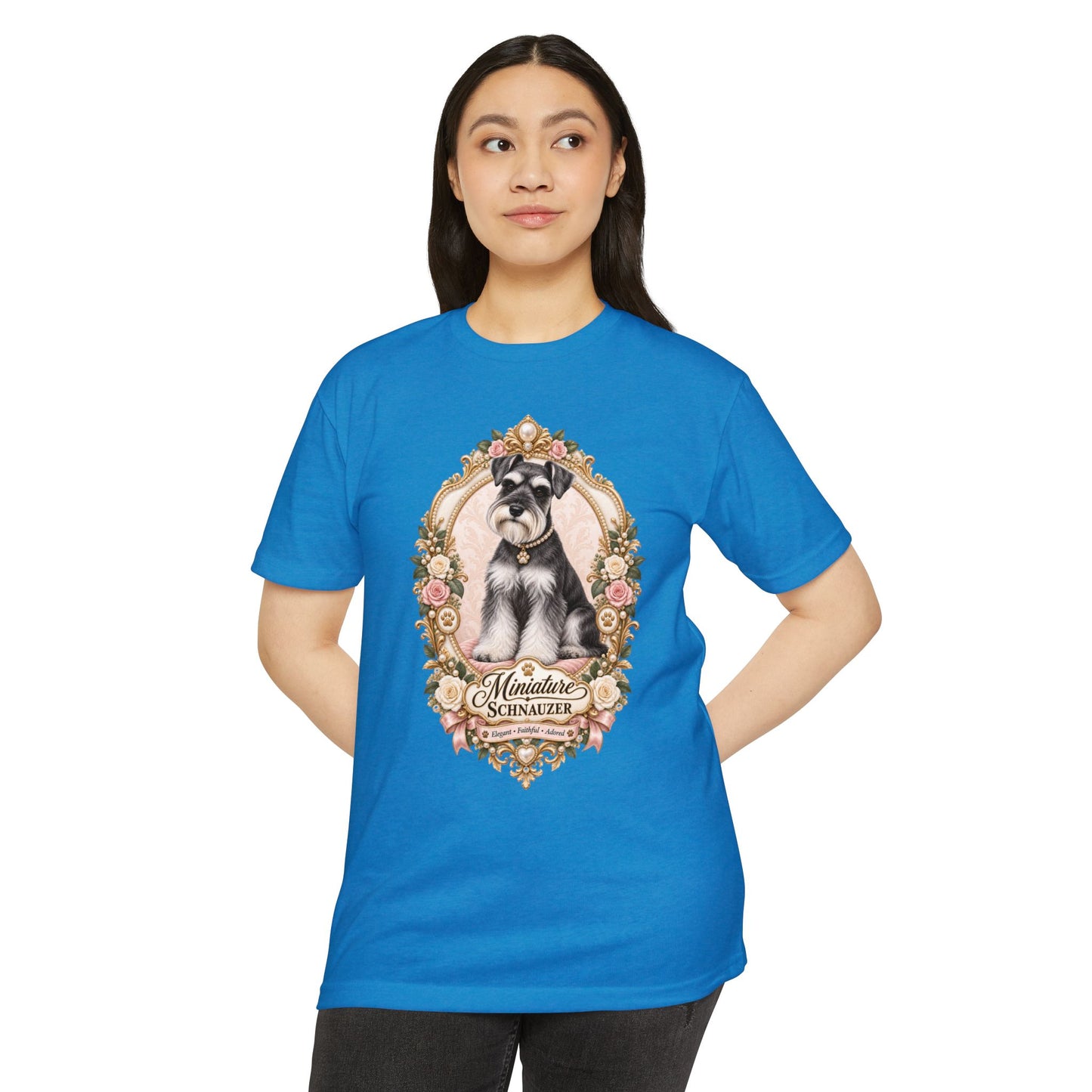 Miniature Schnauzer Floral T-Shirt
