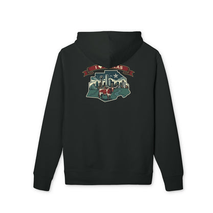 Dallas Skyline Hoodie — Vintage Texas Cityscape Pullover