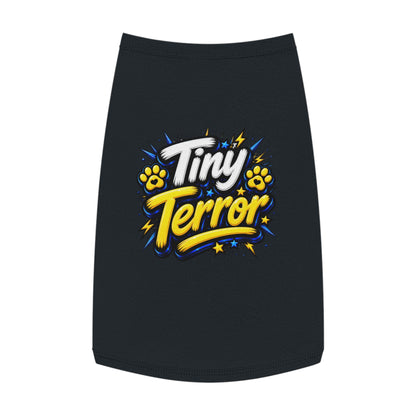 Tiny Terror Pet Tank Top — Cute Paw Print Graphic Dog Shirt