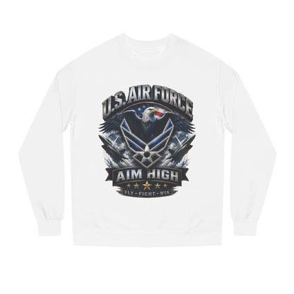Air Force Crewneck Sweatshirt — "U.S. Air Force Aim High" Military Logo Pullover