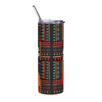 20oz Stainless Steel Tumbler — 1960s Juneteenth Retro Afrocentric Design