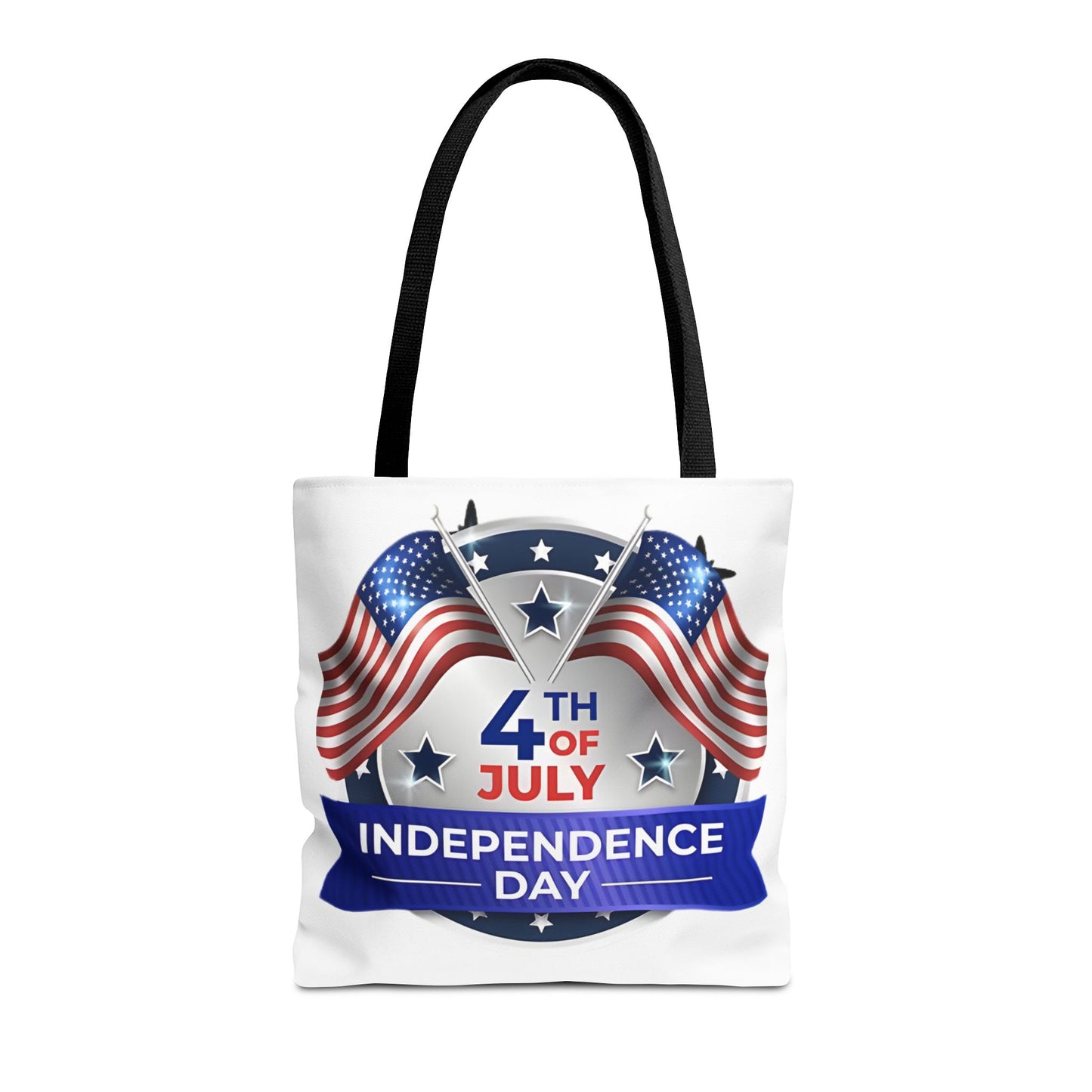 Independence Day Tote Bag — 4th of July American Flag Canvas Tote
