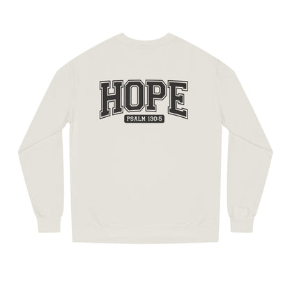 Hope Sweatshirt – 'Psalm 130:5' Inspirational Christian Crewneck