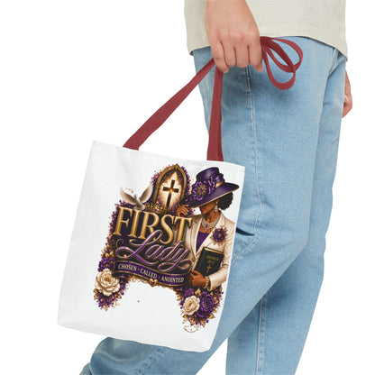 First Lady Christian Tote Bag — Chosen, Called, Anointed Church Purse