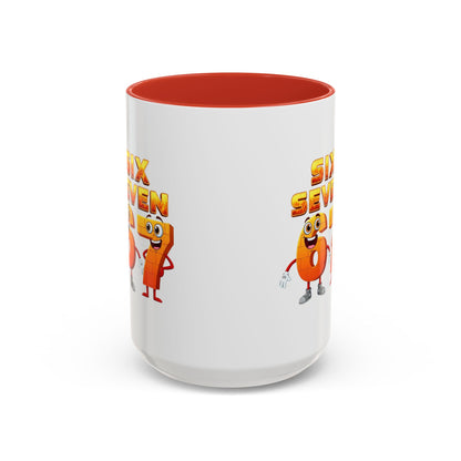 Six Seven Cartoon Number Coffee Mug - Fun Math Teacher Gift (11/15oz)