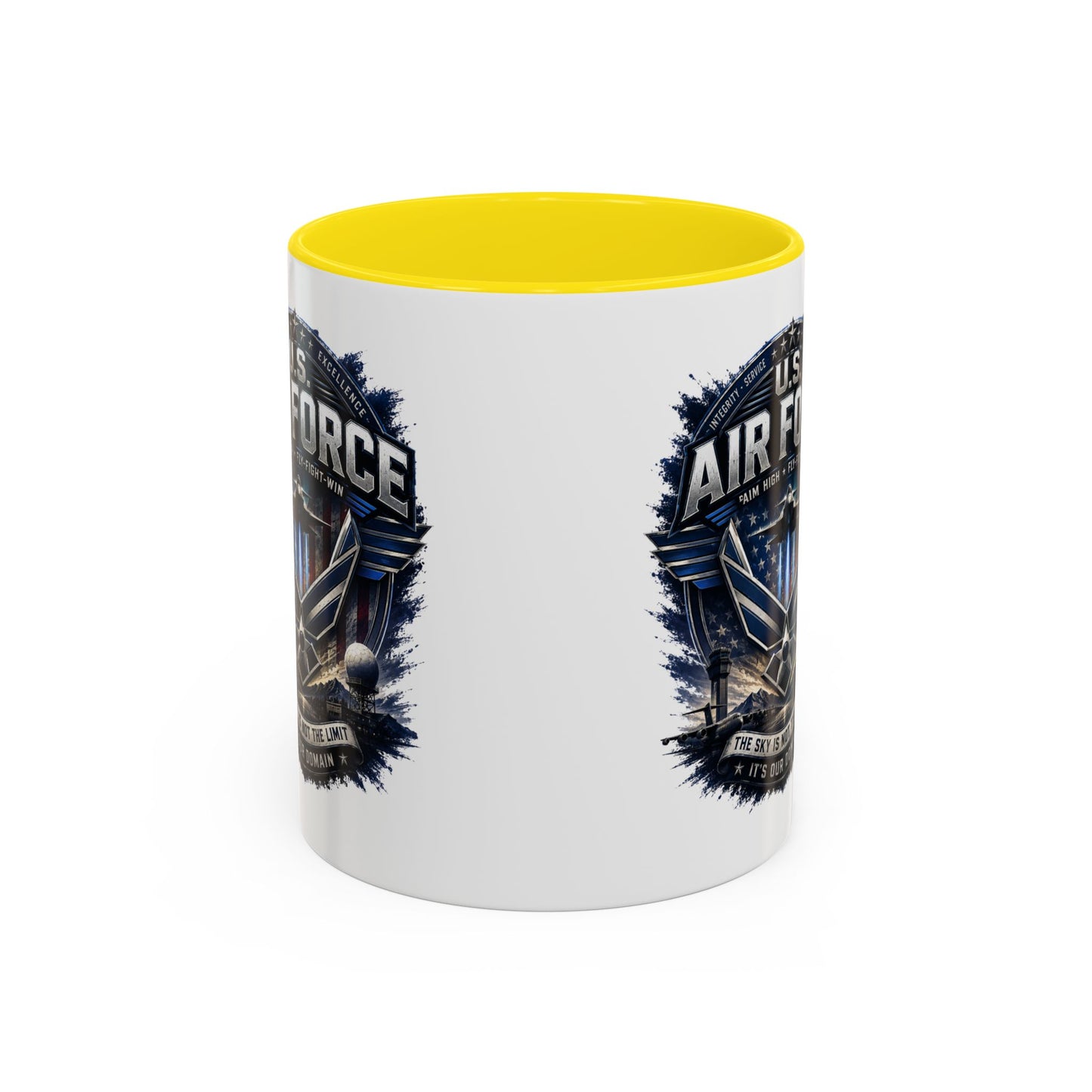 U.S. Air Force Accent Coffee Mug — Military Emblem 11/15oz