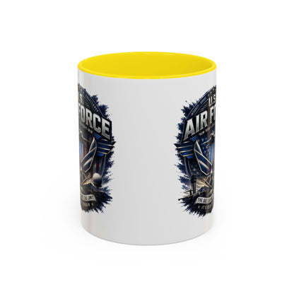 U.S. Air Force Accent Coffee Mug — Military Emblem 11/15oz