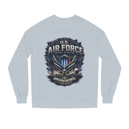 Air Force Crewneck Sweatshirt - U.S. Military Emblem Graphic