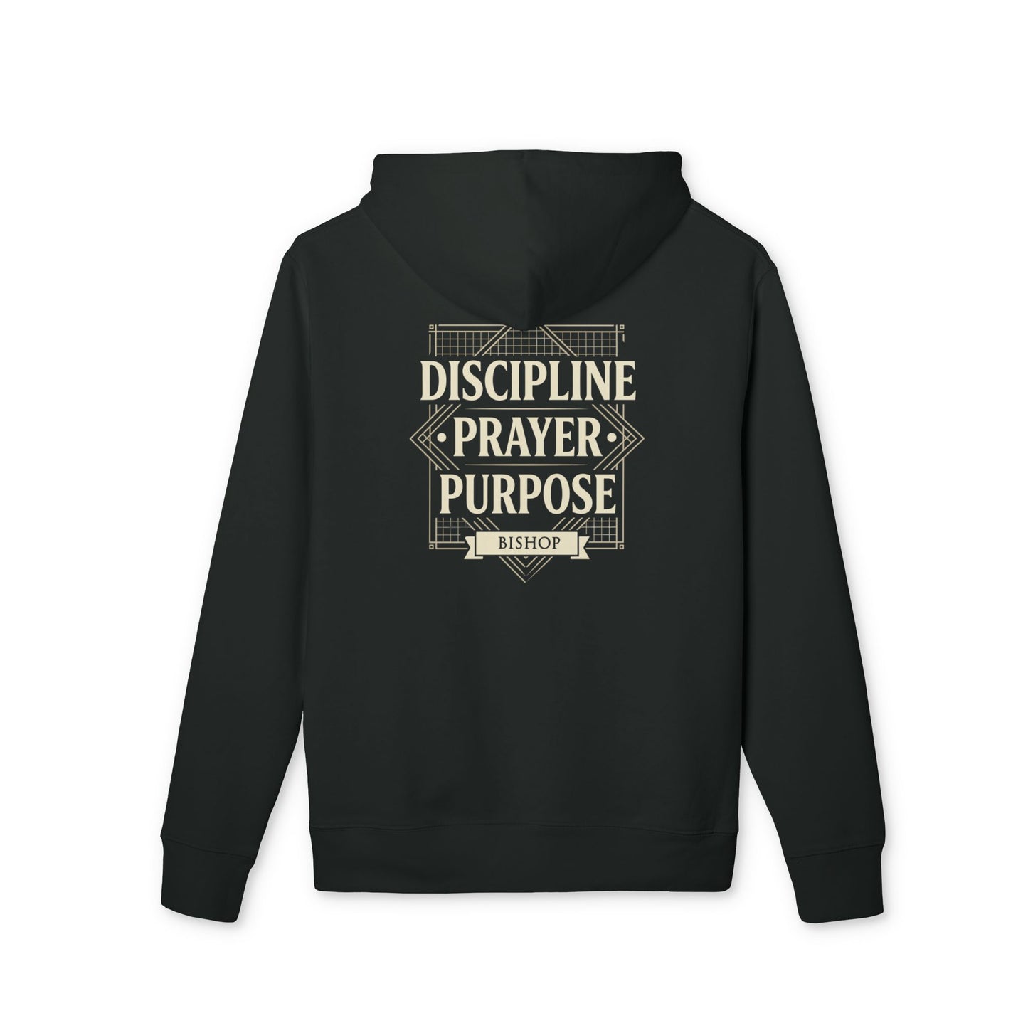 Discipline • Prayer • Purpose Hoodie — Inspirational Faith Graphic Pullover