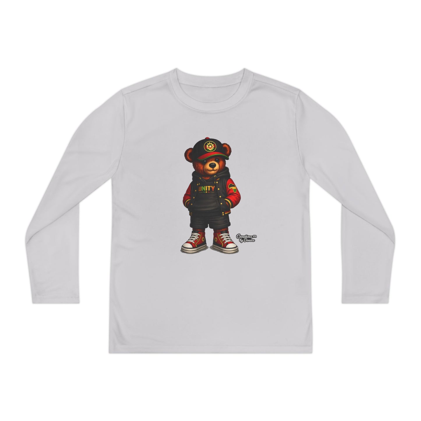Youth Long Sleeve Tee — Streetwear Teddy Bear Graphic