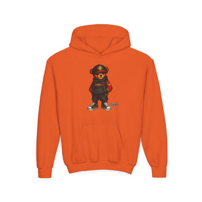 Youth Bear Hoodie – Streetwear Teddy Graphic Pullover for Kids
