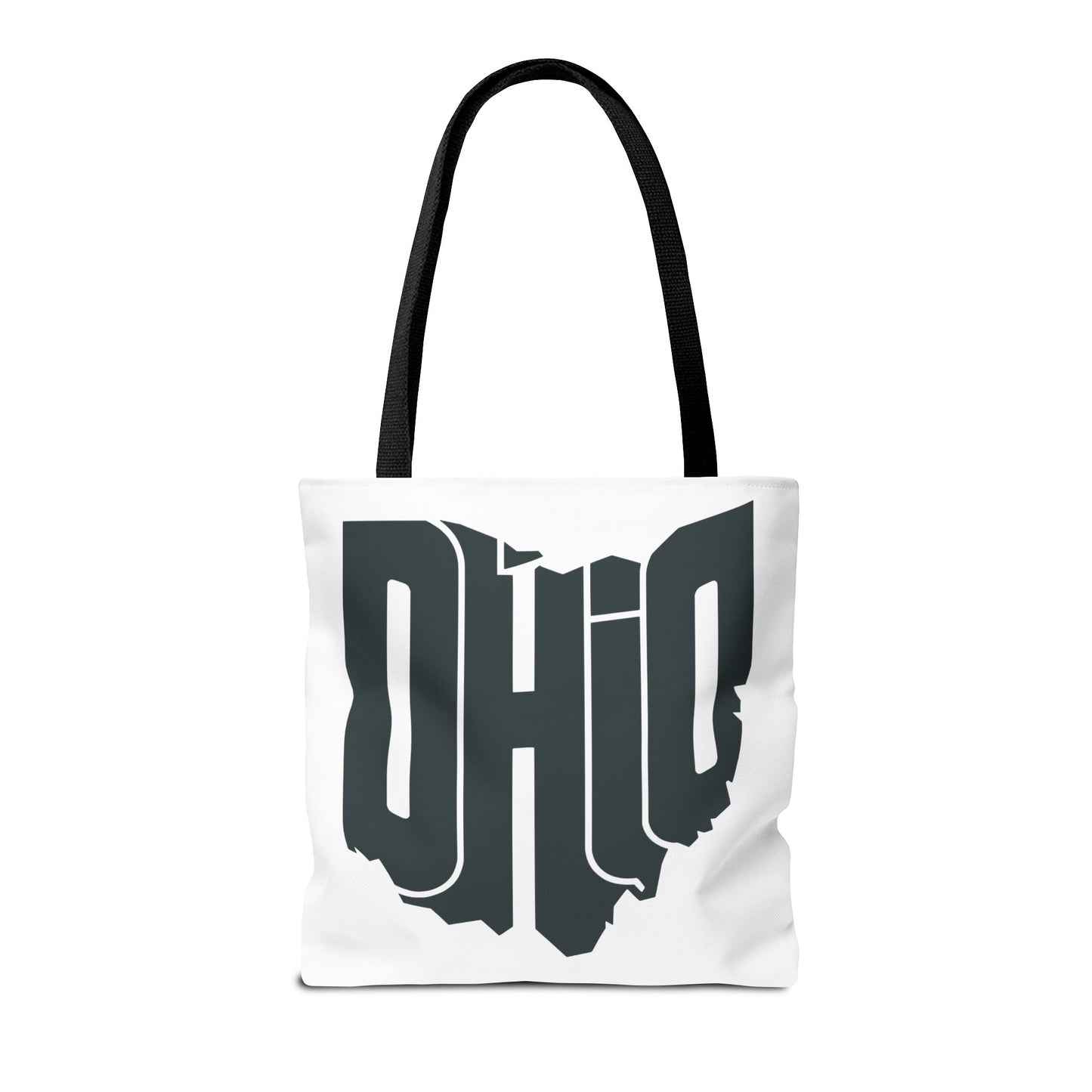 Ohio State Outline Tote Bag — Retro Ohio Text Graphic Tote