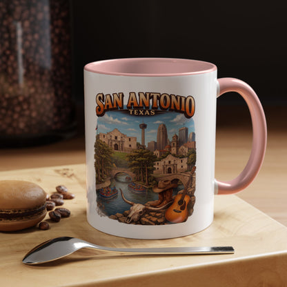 San Antonio Souvenir Coffee Mug – Texas Riverwalk Scenic Accent Mug (11/15oz)