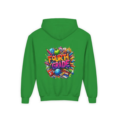 Fourth Grade Youth Hoodie — Colorful Back-to-School Kids Sweatshirt