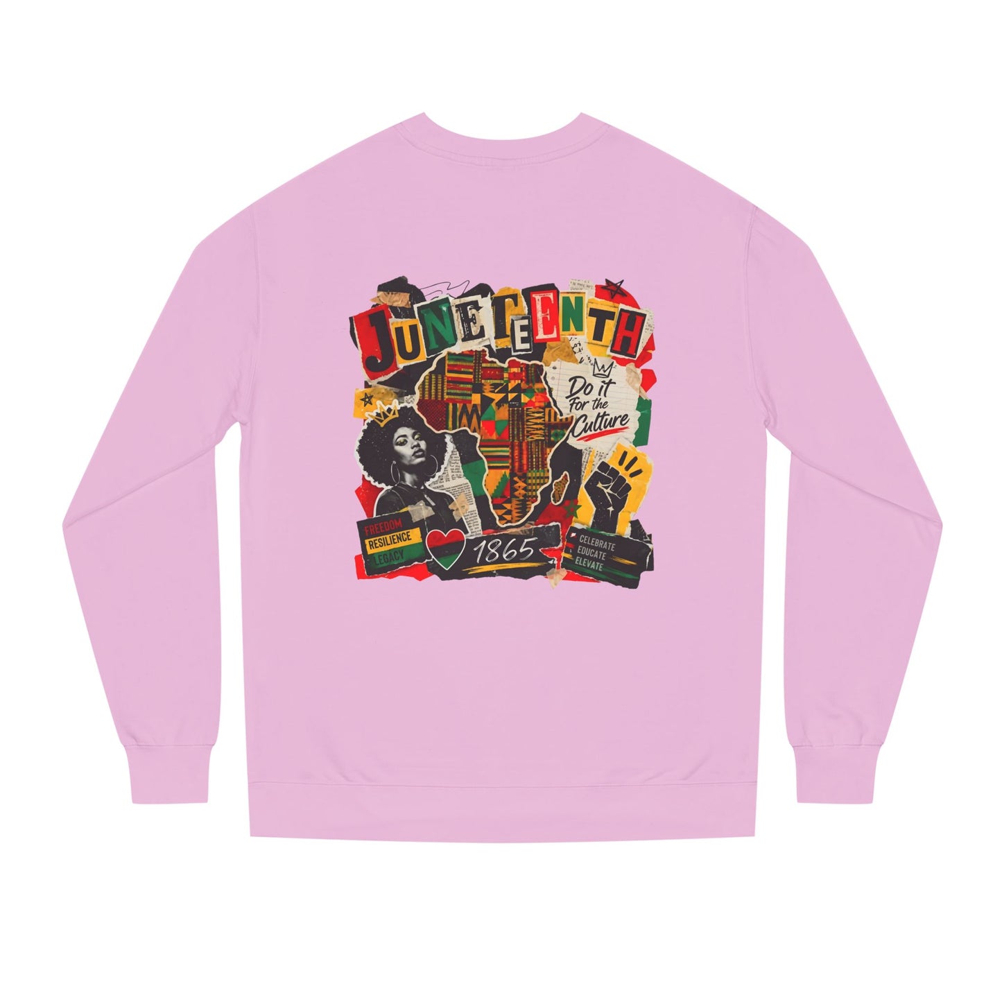 Juneteenth Celebration Sweatshirt — African Heritage '1865' Graphic Crewneck