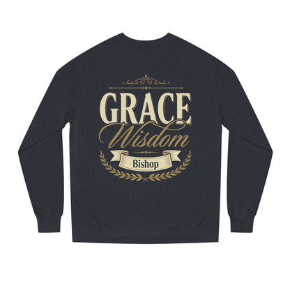 Grace & Wisdom Bishop Sweatshirt — Inspirational Religious Crewneck