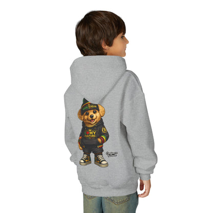 Kids Teddy Bear Hoodie — 'I Love My Culture' Streetwear Youth Sweatshirt