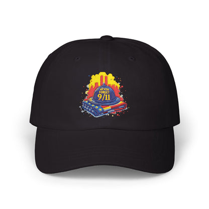 Dad Cap – 9/11 Tribute Firefighter Helmet & American Flag Embroidered Hat
