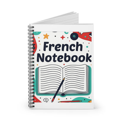 French Notebook Spiral Ruled Journal — School Notebook for Students & Language Learners
