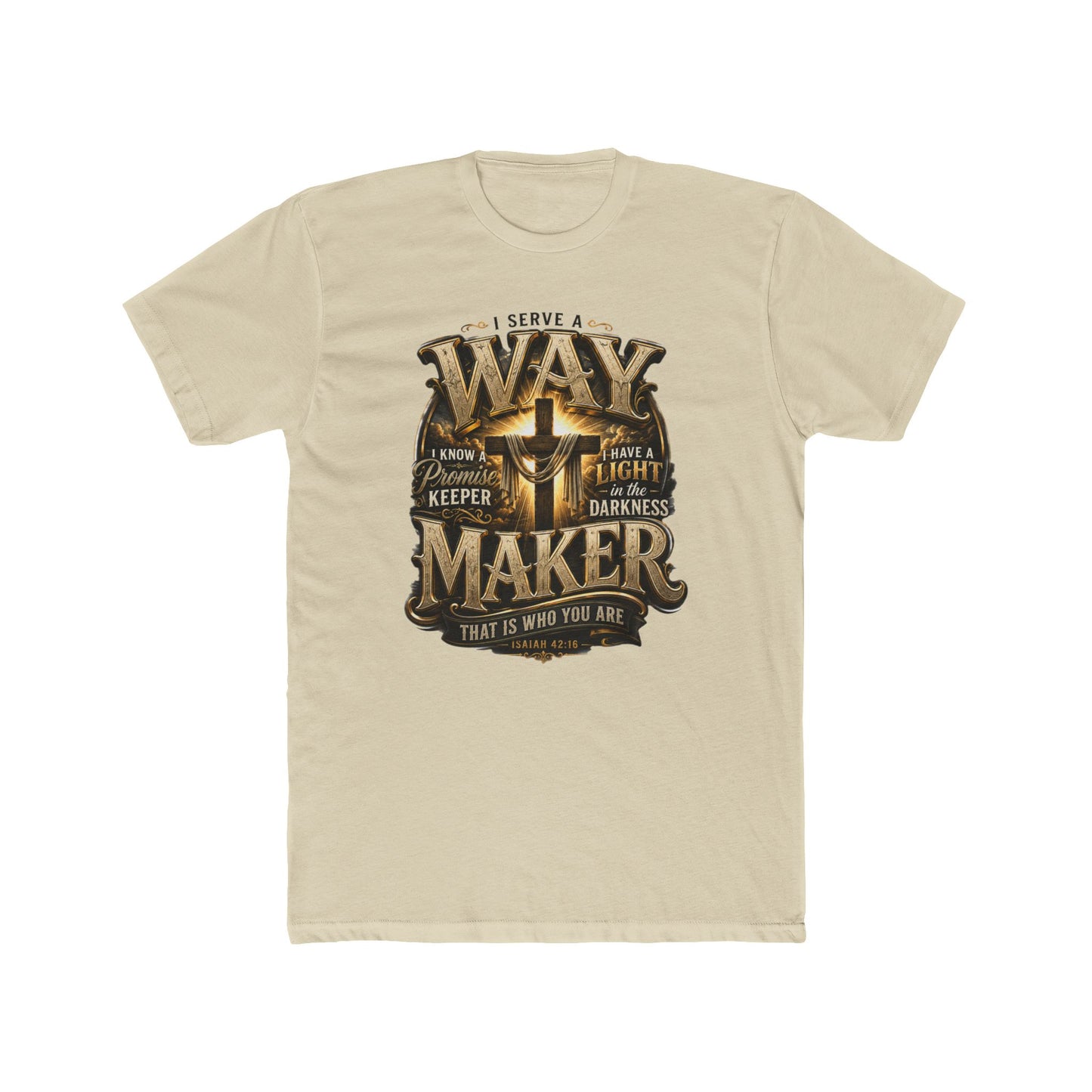 Waymaker T-Shirt — Christian Faith Graphic Tee with Cross and Inspirational Verse
